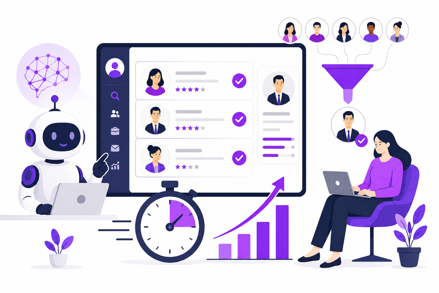How AI Recruiting Tools Reduce Time-to-Fill by 60%: Tools, Examples & ROI