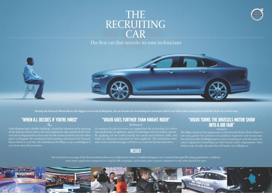 Volvo Recruiting Car campaign: the first car that recruits its own technicians